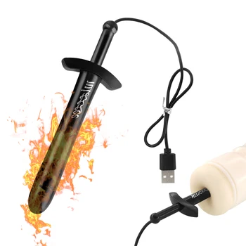Pręt grzejny USB Stopień szybkiego ogrzewania dla lalek erotycznych Silikonowa pochwa Cipka Sex Toys Akcesoria Męska masturbacja Pomoc Ocieplacz Kij