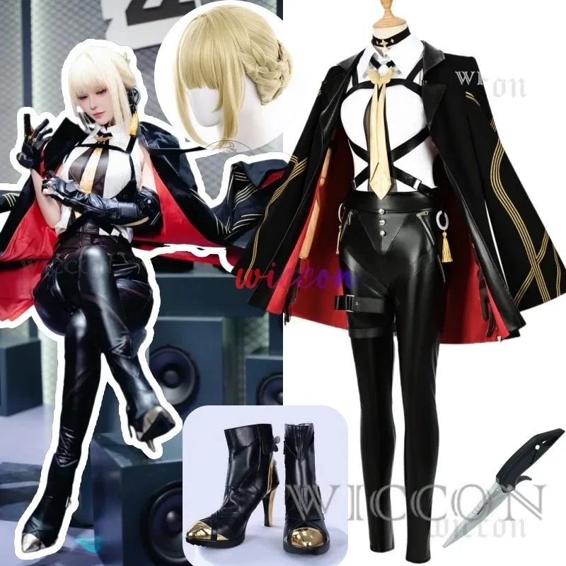 

NewZZZ Game Zenless Zone Zero Agent Evelyn Cosplay Costume Role-playing Wig Shoes Clothes Combat Uniforms Halloween Party Suit20