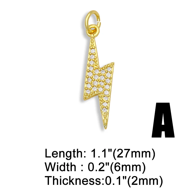 OCESRIO DIY Rainbow Small Lighting Pendant For Women Jewelry Horns And Eye CZ For Jewelry Components Necklace Pendant pdta051