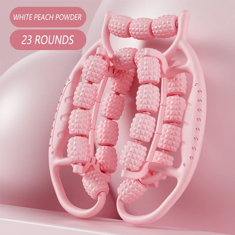 23 Rounds Leg Massage Roller – Handheld Circular Massager for Muscle Relaxation & Stretching, Leg Clamp Massage Tool for Home Us