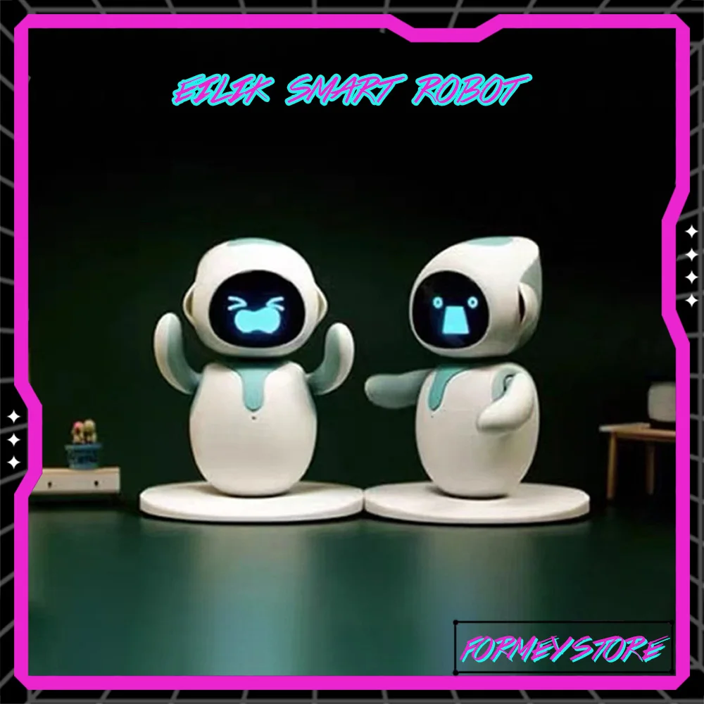 Original Eilik Ai Robot Cute Smart Robot Emotional Interaction Vocal Multiple Mode Electronic Automation Blue and Pink Gifts