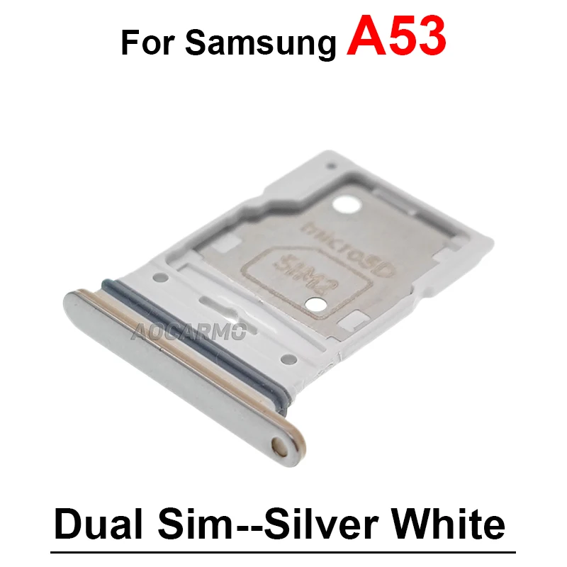 Gniazdo karty SIM Single SIM do Samsung Galaxy A53 Dual SIM, tacka na kartę SD, uchwyt, części zamienne