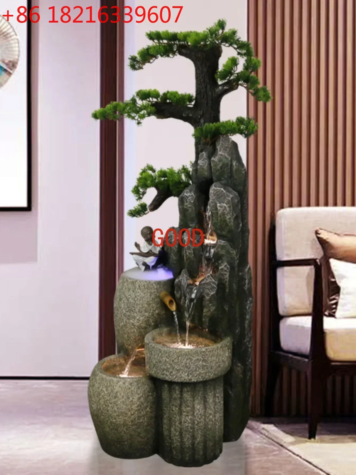 

Декоративный водный элемент TAO для гостиной, балкона, патио, сада, украшение для пола