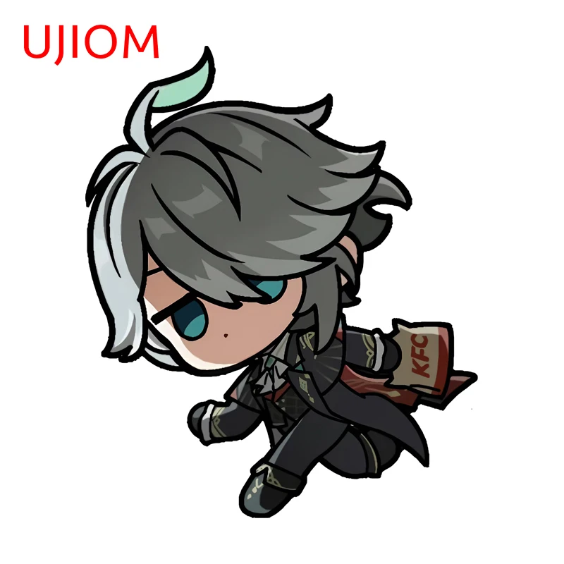 UJIOM Chibi Alhaitham Game Wall Stickers Personality Scratch-Proof PVC Decal Bookshelf Adhesive Wallpaper Room Decor Accessories