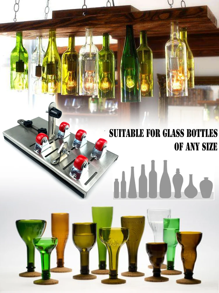 DIY Metall-Glasflaschenschneider-Set Verstellbare Größen Glasflaschenschneidemaschine für Bastelarbeiten Weinflaschen Haushaltsdekorationen Schneiden – Detail 5