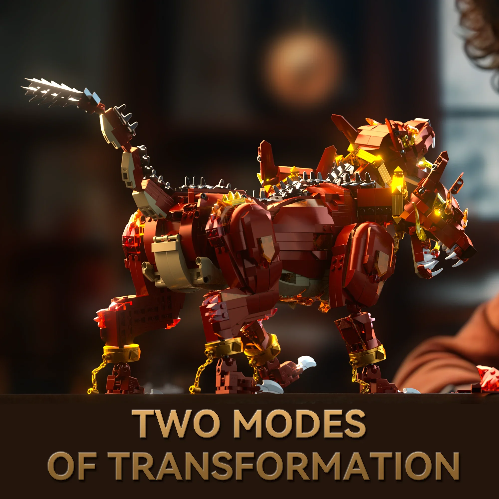 2317PCS MOC Hell Driekoppige Hond Bouwstenen Film Cerberus van de Inferno Model Splicing Montage Baksteen Puzzel speelgoed Gift