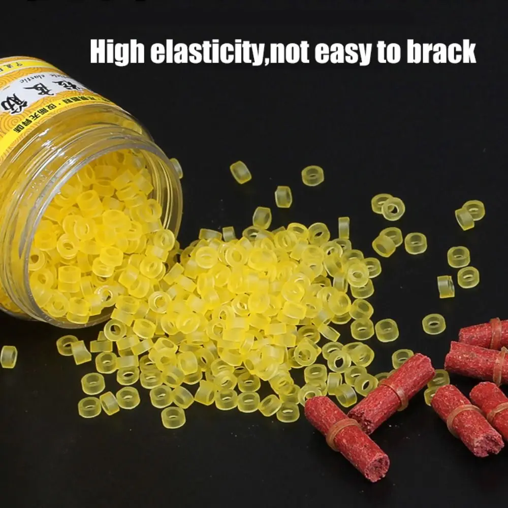 

5000pcs Elastic Fishing Rubber Bait Bands Rubber Latex Raw Material Blood Worm Baits Elastic Band Yellow Red Fishing Tools