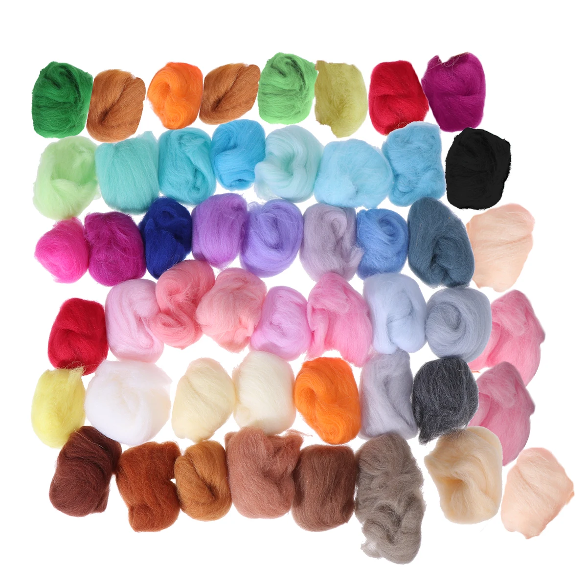 

50 Colors Wool Felt Tool Set DIY Handmade Crafts Roving Felting Wool Needle Kit Gifts for Friends Sewing Supplies