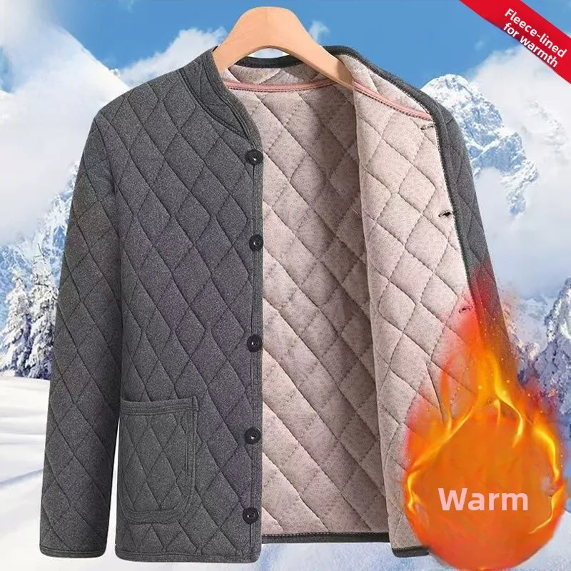 

Утепленная хлопковая куртка для мужчин среднего и старшего возраста: теплая верхняя одежда для повседневных случаев