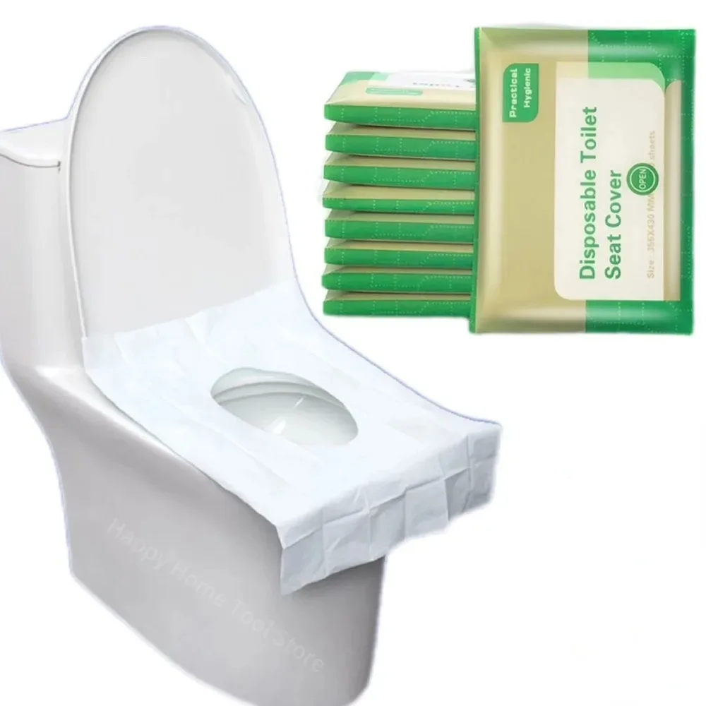 

10pcs/bag Disposable Toilet Mat Portable Waterproof Soluble Water Toilet Seat Cover for Travel Hotel Bathroom Accessories