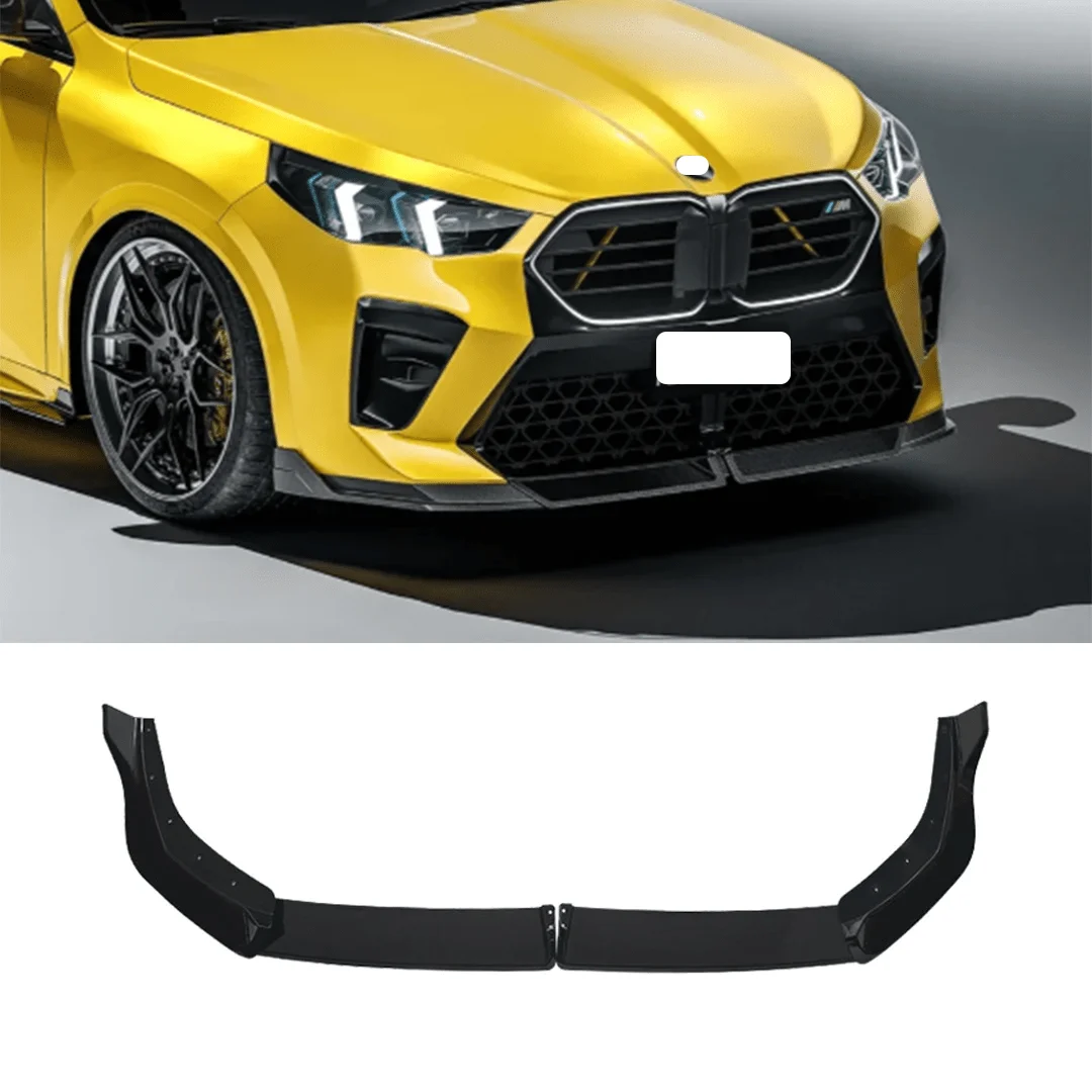 For BMW X2 & IX2 U10 2023-2025 M Performance Aerodynamic 4Pcs Front Bumper Lip Spoiler ABS Sporty Exterior Upgrade.