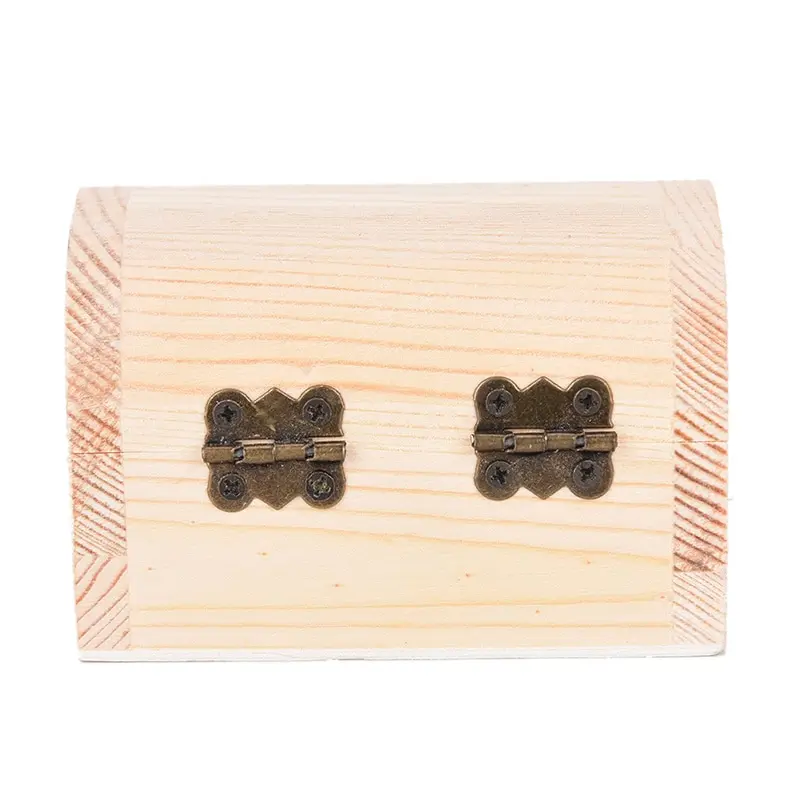 Wooden Storage Box Plain Wood With Lid Multifunction Square Hinged Craft Gift Boxes For Home Supply Storage Decor 9*6.2*5.4cm