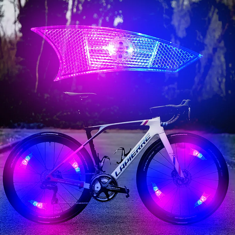 LED Bicycle Spoke Light Waterproof Bicycle Wheel Light Night Riding Safety Warning Spoke Light Bicycle Decoration Accessories