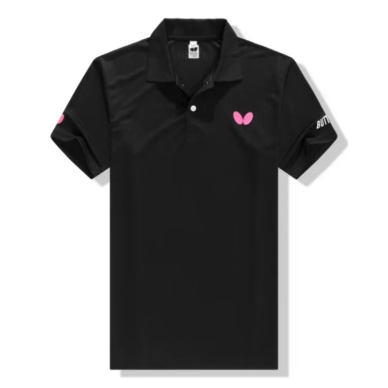 Camiseta de tenis de mesa personalizada para hombres y mujeres, ropa de bádminton con solapa ligera transpirable de secado rápido, logotipo personalizado del equipo