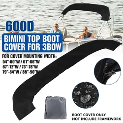 3 BOW Bimini Top Boot Cover No Frame 600D Waterproof Boat Cover Winter Snow Cover Sunshade Marine Boat Accessories