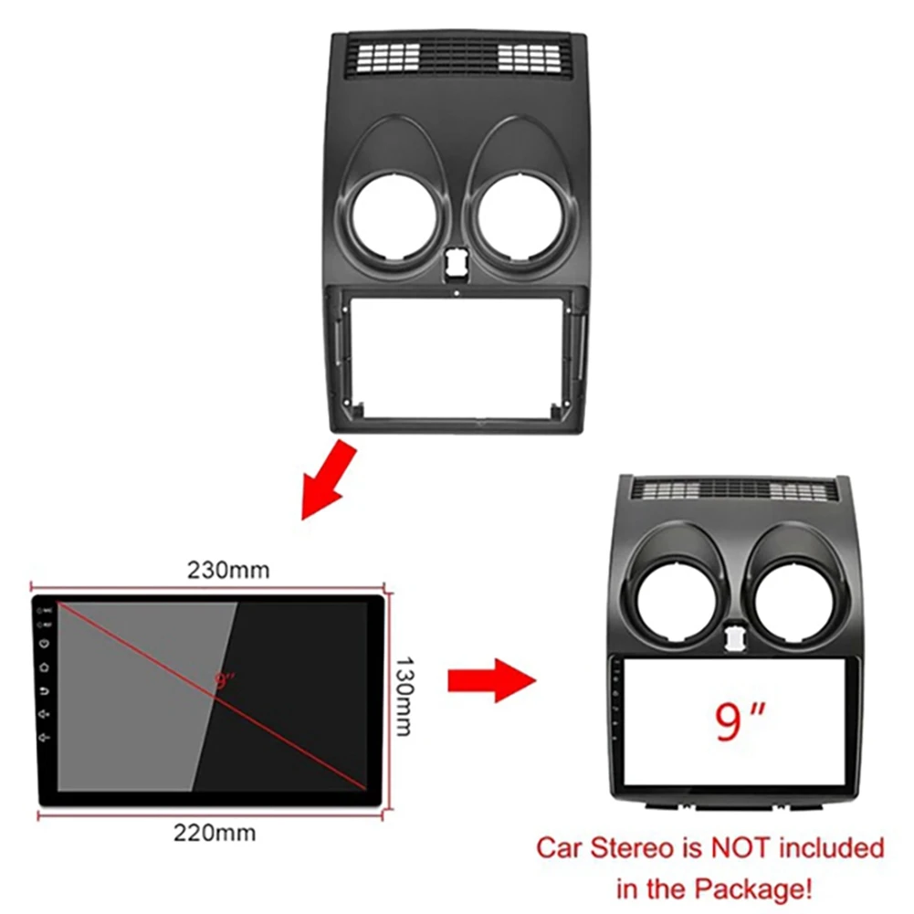 

1 Piece Car DVD Stereo Frame Plate Car Radio Fascia For Nissan Qashqai 2007-2014 Adapter Mounting Dash