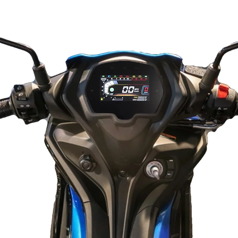 For Yamaha Y16ZR ABS LCD Digital Motorcycle Speedometer Plug & Play Full Color VVA Dashboard With Gear RPM Fuel Mileage Display