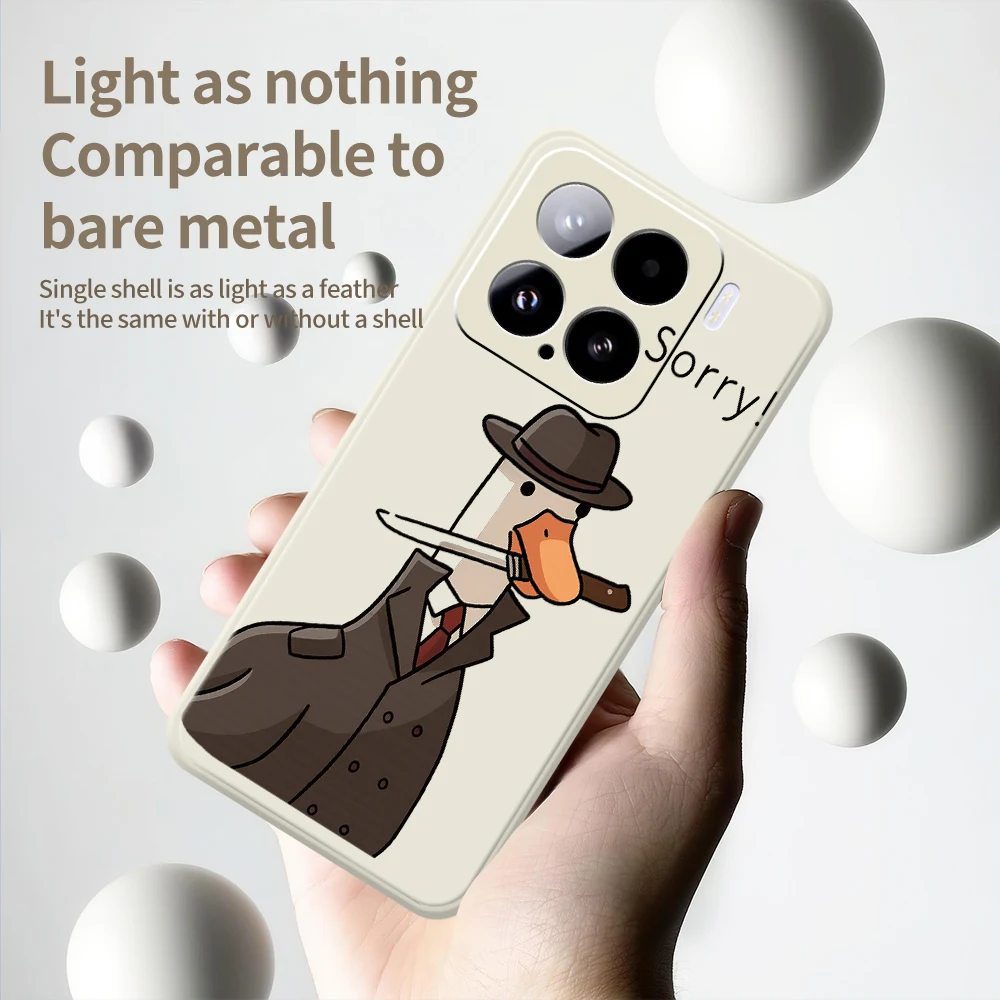 오리 탐정 스타일 전화 케이스 샤오미 미 15 울트라 미 14T 13T 11T 프로 커버 샤오미 미 13T 프로 미 11T 프로 실리콘 케이스