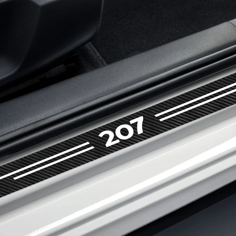 لبيجو 308 307 107 306 RCZ 301 208 206 5008 207 108 508 البندقية 407 2008 3008 اكسسوارات عتبة باب السيارة عتبة ملصقات #2