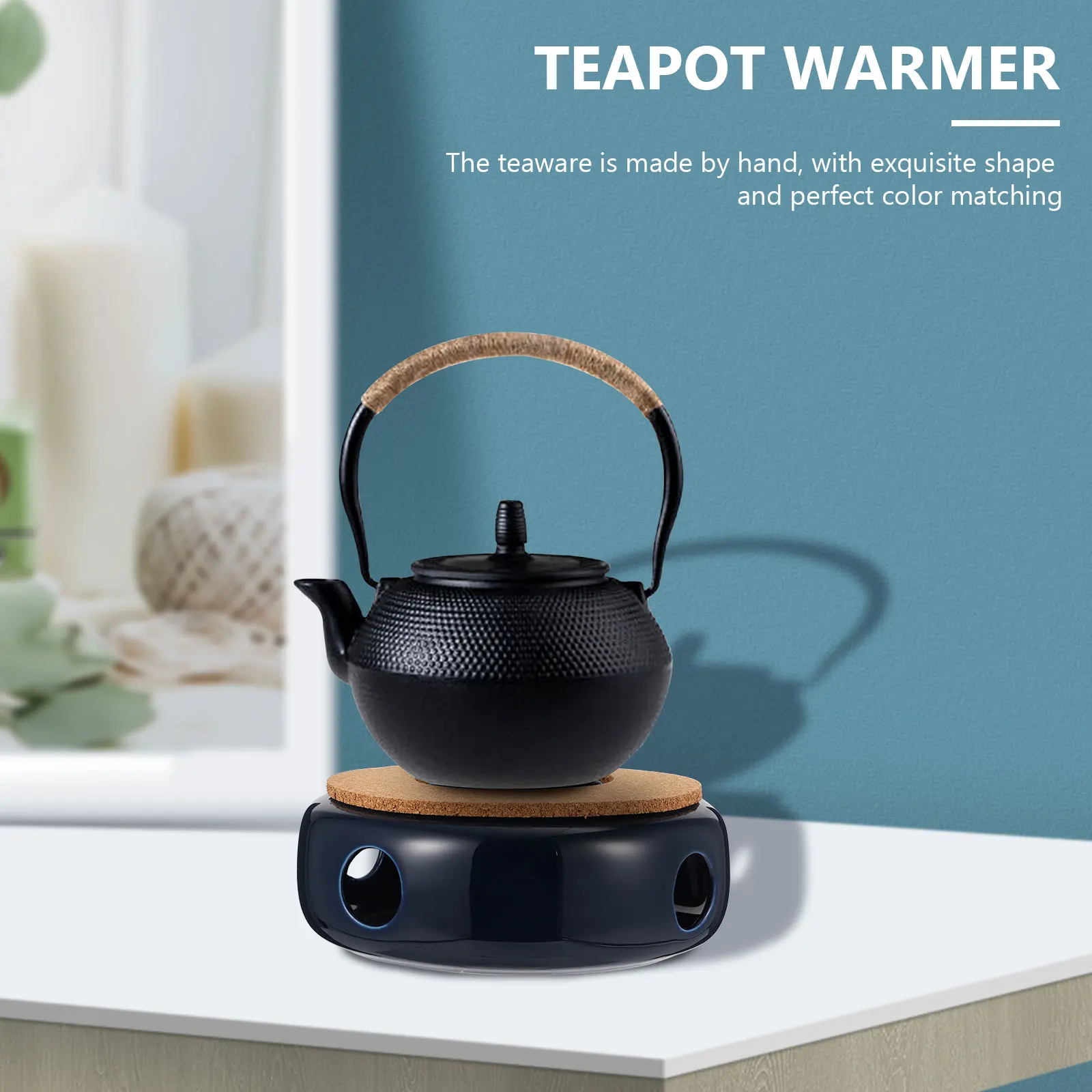 

Ceramic Teapot Warmer Exquisite Details Widely Applied in Brewing Warming Heating Food Tea Stove Holder for Home