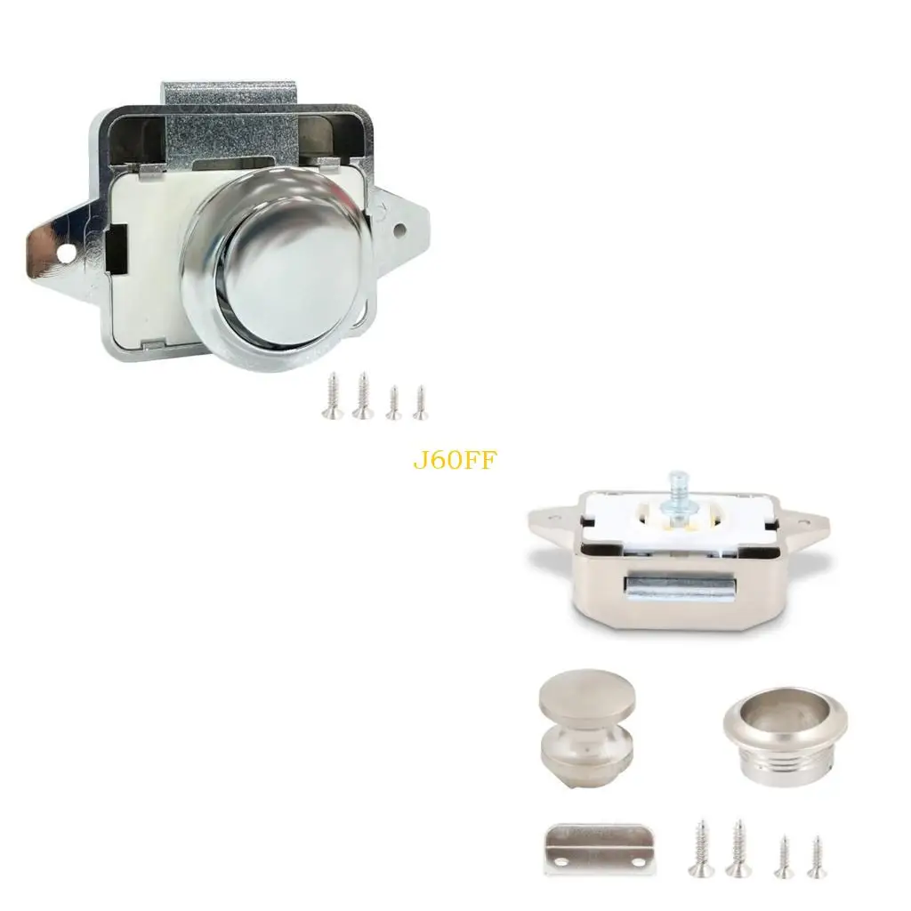 

J60F Дверной замок без ключа для Campers Motorhome Furniture Push Lock Block Block Мебель оборудование