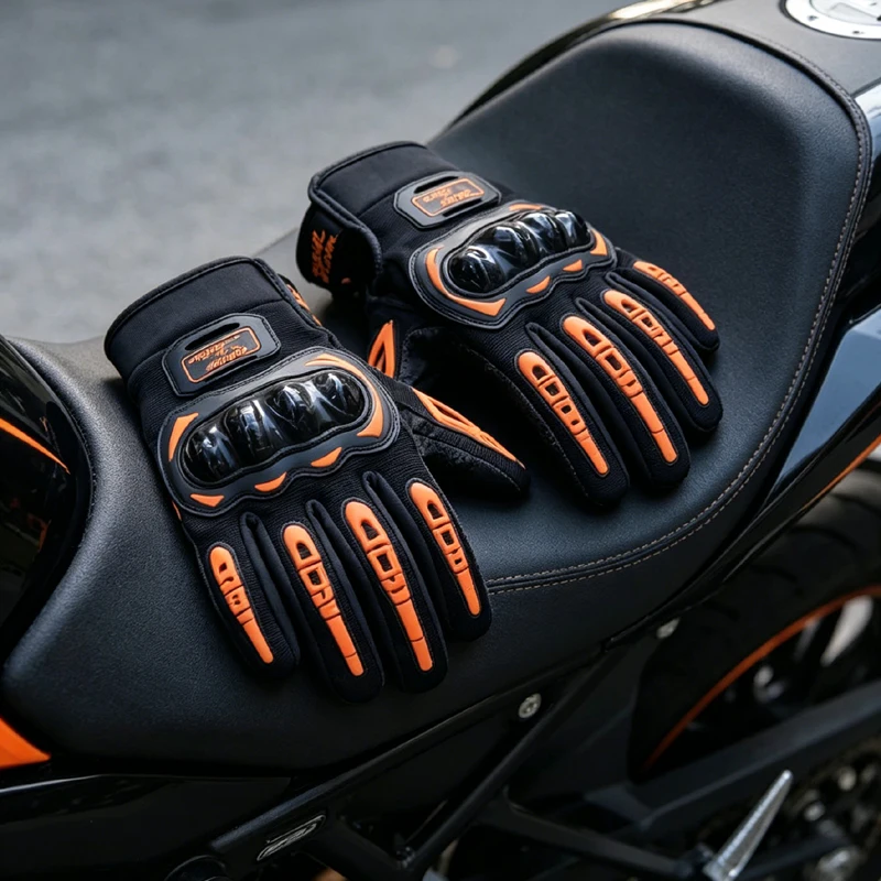 

Summer Breathable Motorcycle Gloves Mens Full Finger Motocross Racing Non Slip Touchscreen Wear Resistant Biker Gear Gloves