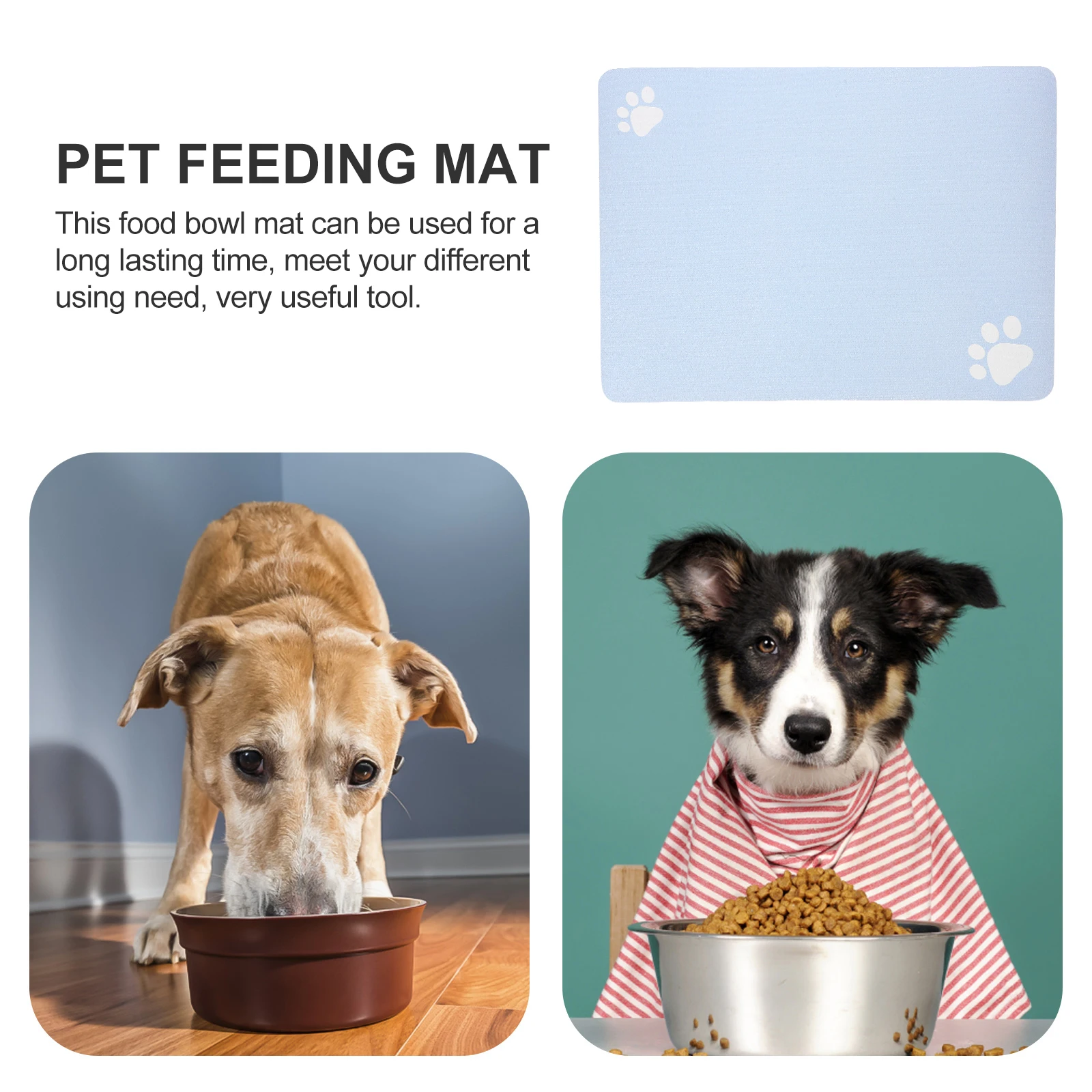 

Pet Feeding Mat 30x40cm Reusable Absorbent Dog Bowl Thick Placemat No Stains Water Cat Food Pad Easy Clean Dry Fast Pet Supplies