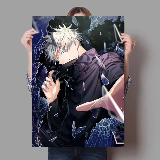 أنيمي Jujutsu Kaisen Itadori Yuji و Gojo Satoru قماش اللوحة الجمالية طباعة الجدار ملصق صورة غرفة نوم ديكور المنزل