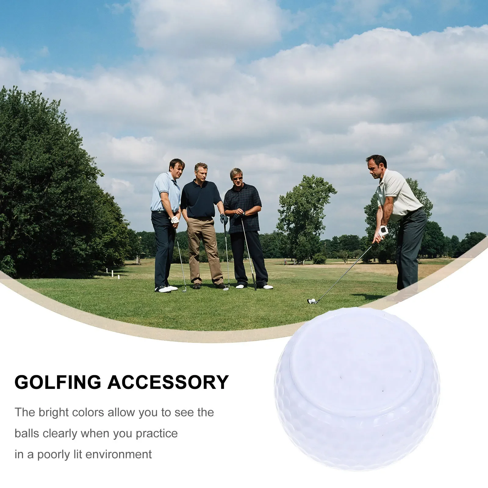 2 قطعة كرات الغولف المحمولة للعب الآمن مع والحيوانات الأليفة داخلي في الهواء الطلق تمارين كرات الغولف ممارسة وضع قضيب #4