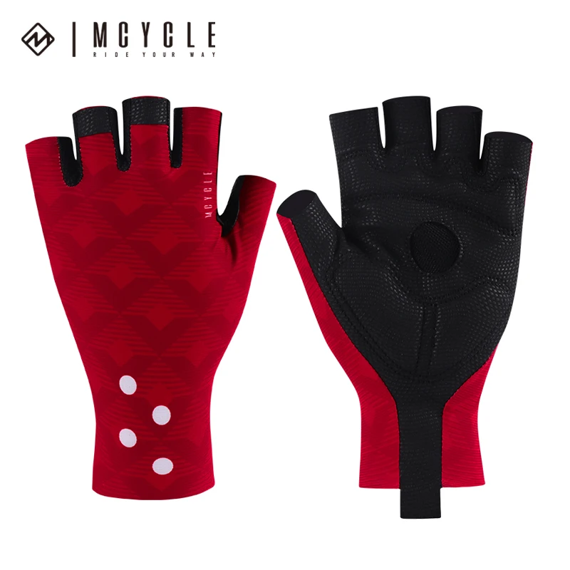 Mcycle Wholesale Half Finger Sport Gym Gloves Laser Cutting Bicycle Gloves Anti-sweat Breathable Specialize Cycling Gloves