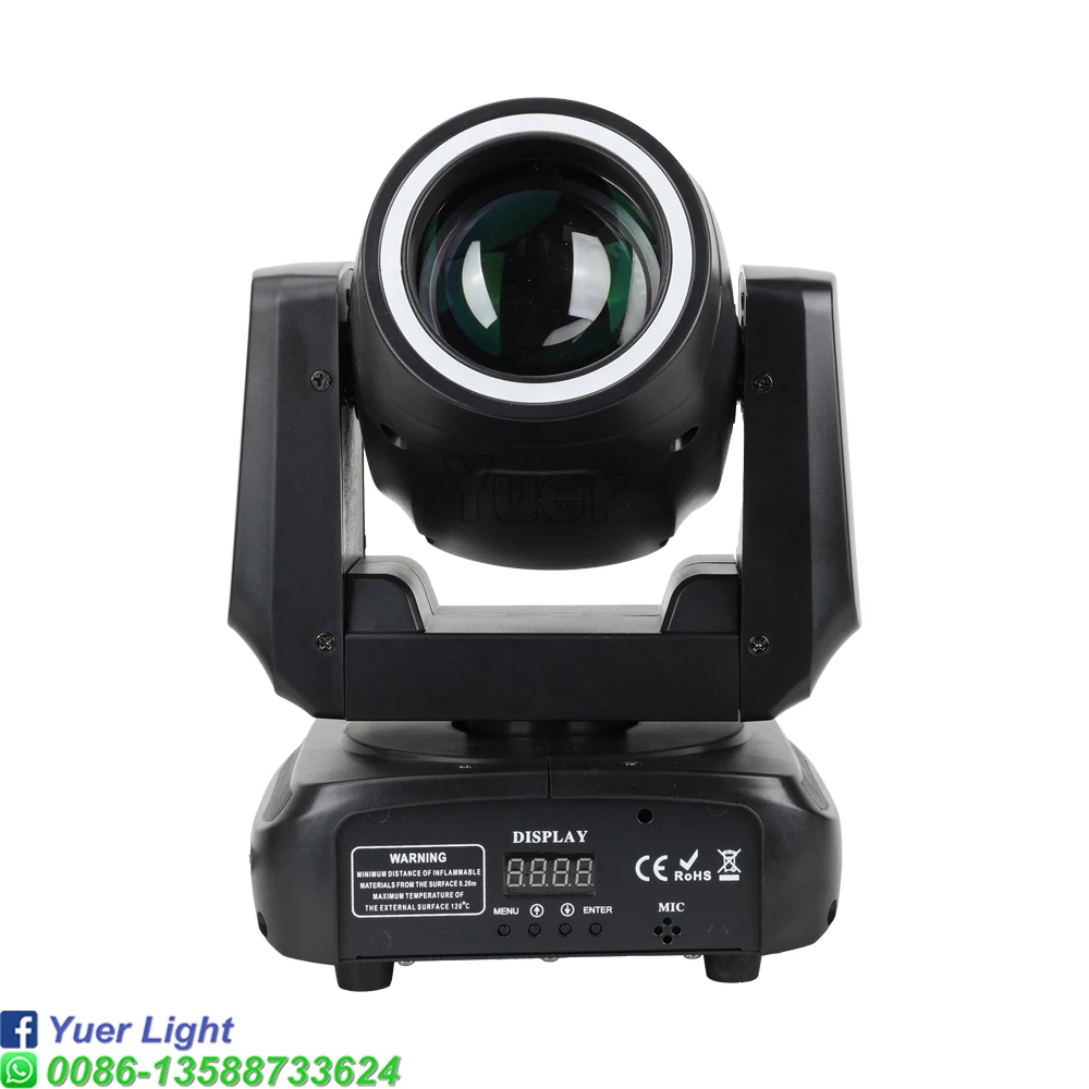 120W LED DJ Light Heads 7 Colors 11 Patterns DMX512 Sound Control 540° Rotation Rainbow Effects for Audience and Party Club Bar