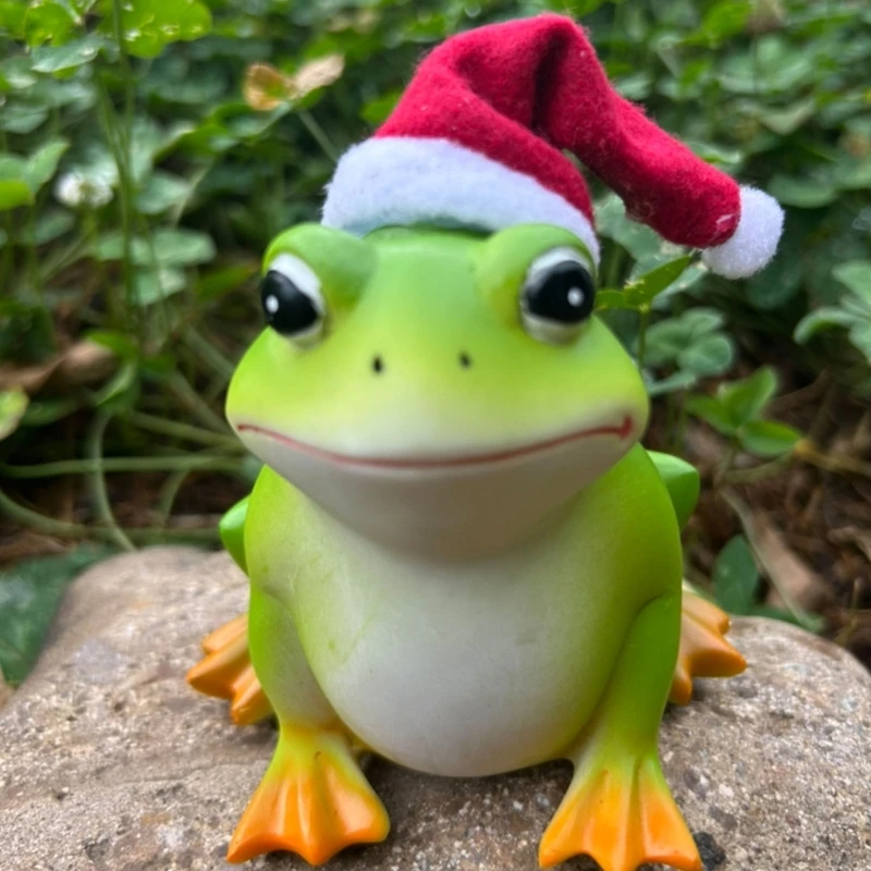 

Скульптура лягушки из смолы для суккулентов, плантатор, акцентная садовая статуя животного на открытом воздухе J0MC