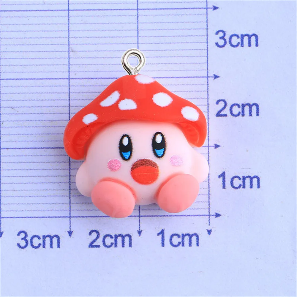 10Pcs Cartoon Mushroom Resin Charms Kawaii DIY Necklace Earring Bracelet Pendant Jewelry Making Accessories Phone Keychain Decor