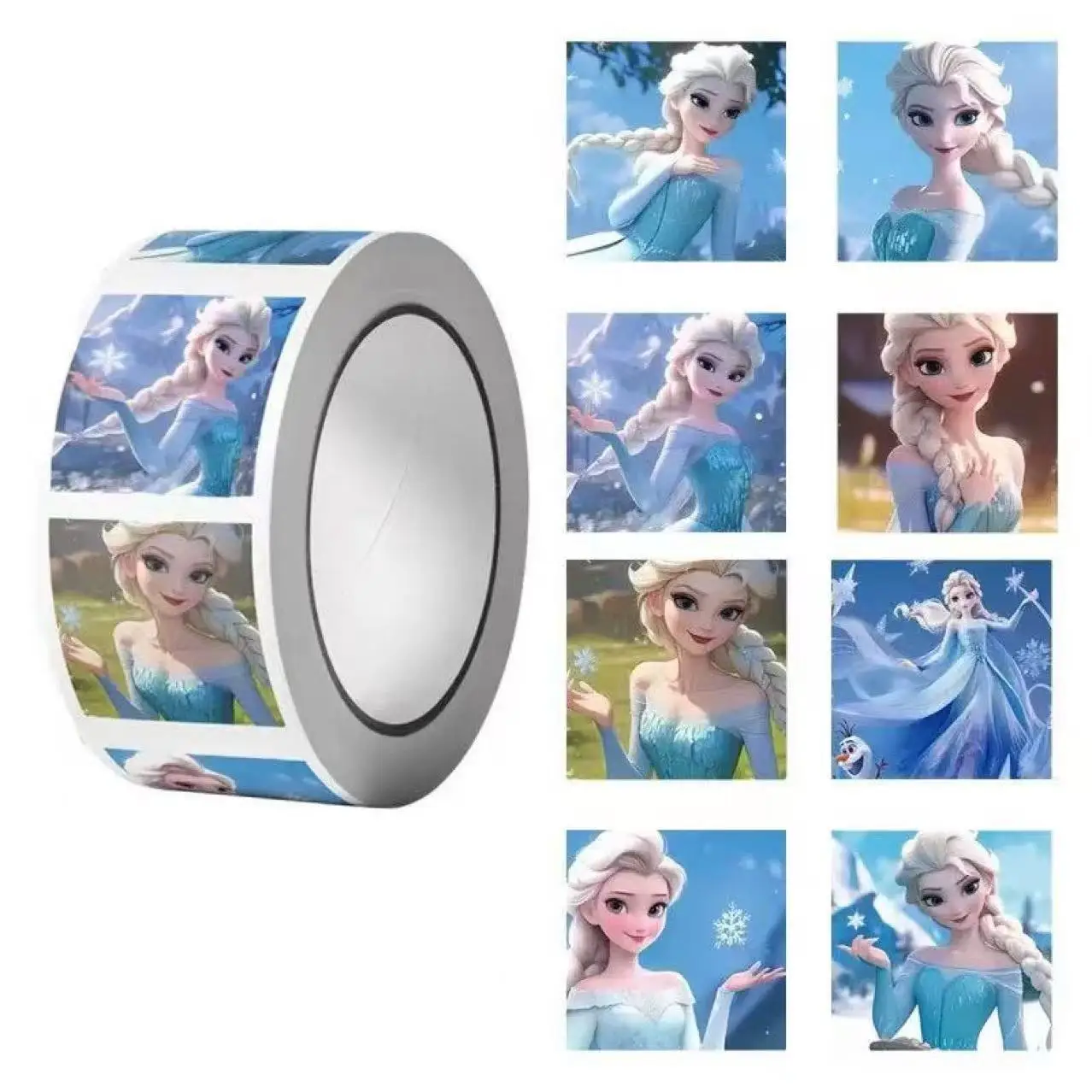 500 قطعة/لفة ديزني فروزن إلسا Kawaii ملصقات الأمتعة الكتابة على الجدران لعبة الشارات لاصقة تزيين هدية إغلاق ملصق
