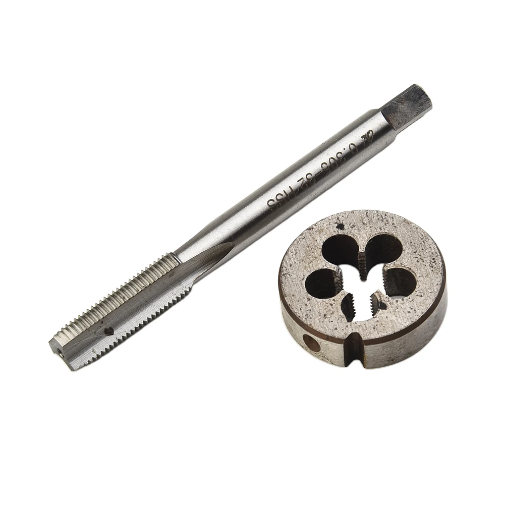 2個-セット-hss8v1-32-右ねじv型タイヤバルブ口ねじストレート溝タップ＆ダイス-タイヤバルブ用金属ねじ切り加工工具