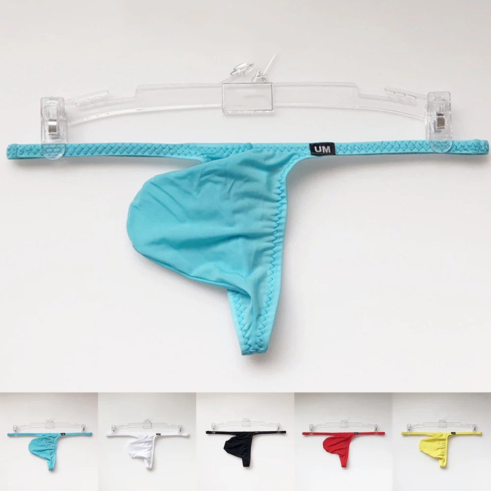 

Мужские супертонкие стринги с низкой талией, прозрачные однотонные трусики, удобная мешочка Femboy, нижнее белье для нижнего белья, быстросохнущие трусы для мужчин