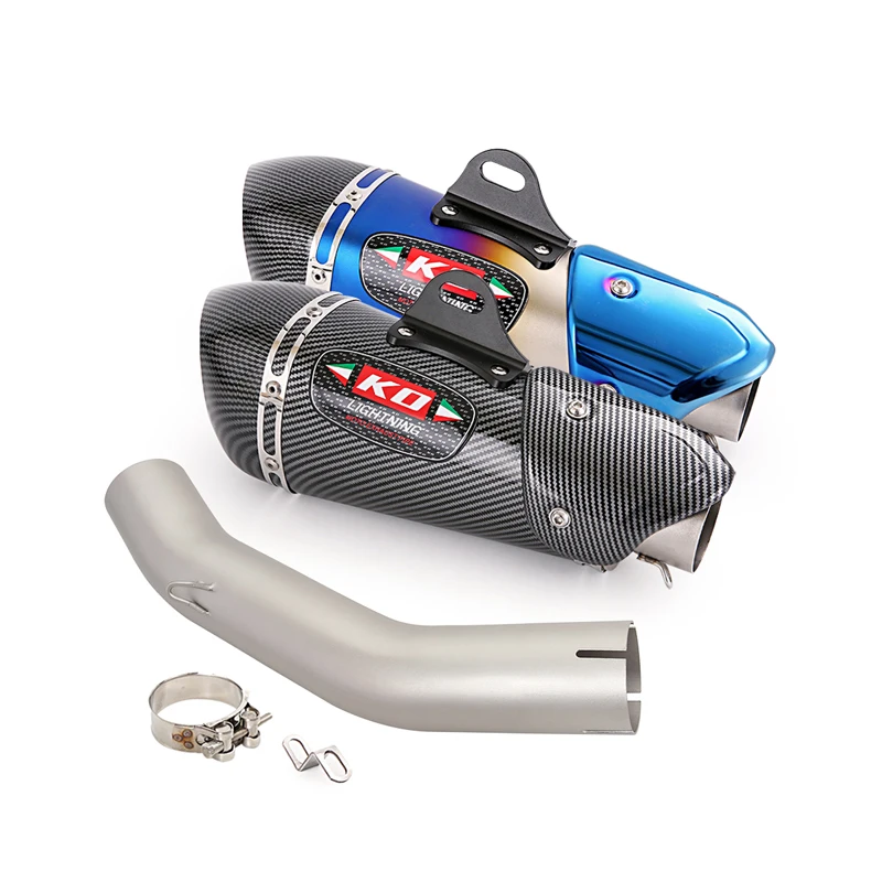 

For HONDA VFR800F 2014-2020 Motorcycle Exhaust Tail Mid Link Pipe Muffler Stainless Steel With DB Killer Slip On Black/Blue