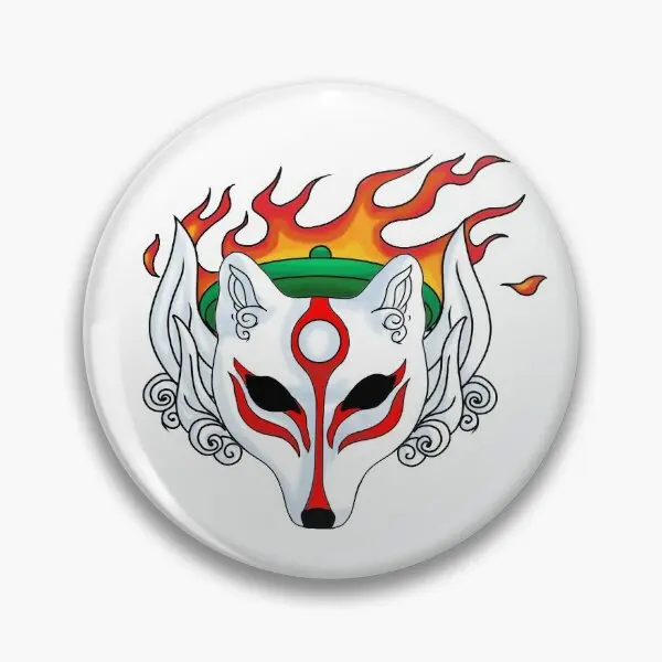 Okami Amaterasu  Soft Button Pin Gift Cute Decor Cartoon Fashion Women Clothes Metal Creative Jewelry Lapel Pin Lover Hat Badge