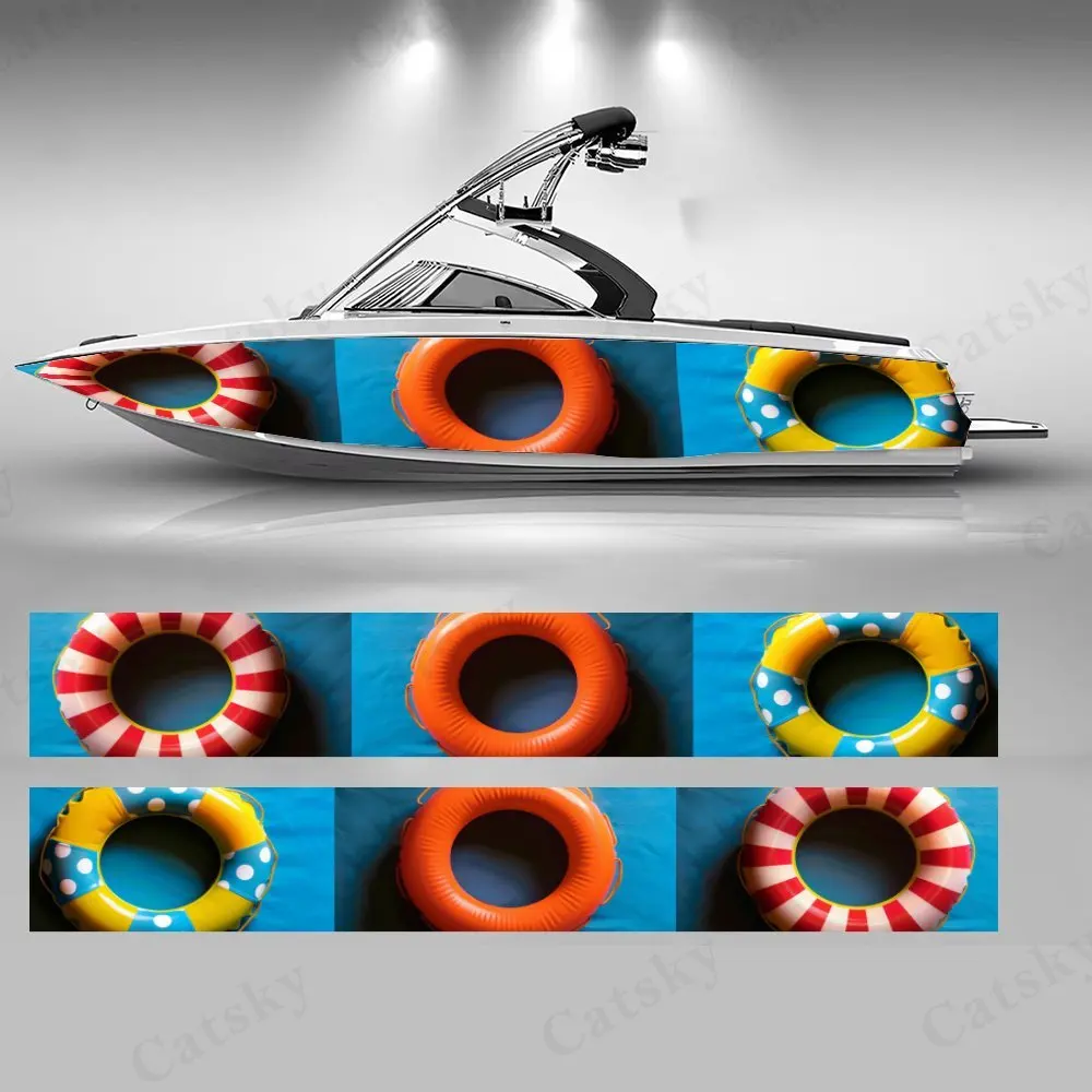 

Swim Ring Party Style Boat sticker vinyl ship pontoon deck Boat fishing decorative pontoon boats decal