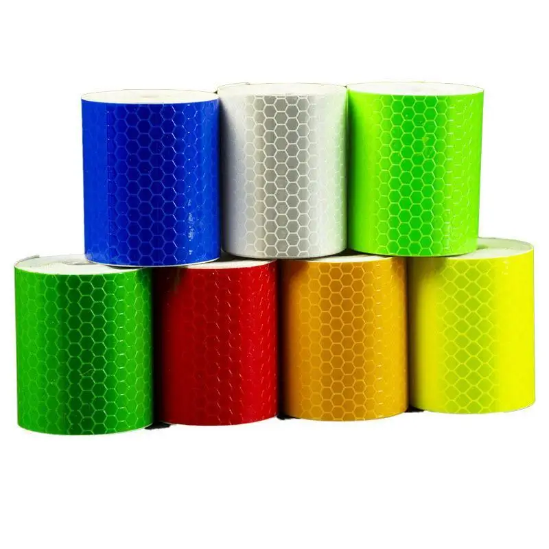 High Visibility Reflective Safety Tape Honeycomb Design Waterproof for Bicycle Vehicle Helmet Night Warning