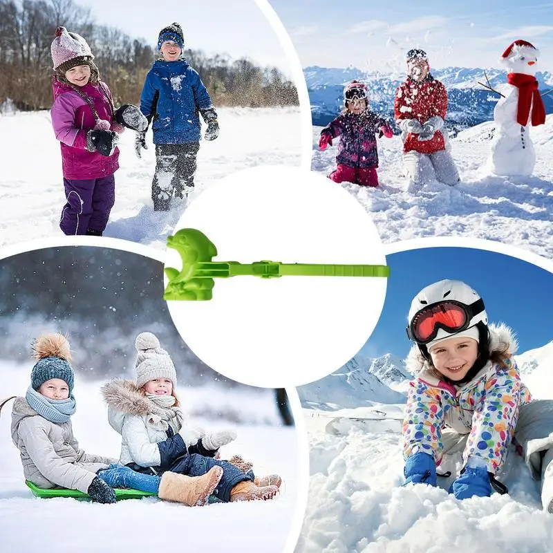 Snow Ball Makers สําหรับเด็ก Snow Ball คลิปกลางแจ้งฤดูหนาวหิมะแม่พิมพ์สนุกหิมะแม่พิมพ์สีสันสนุก Snow Maker ต่อสู้ของเล่นสําหรับ