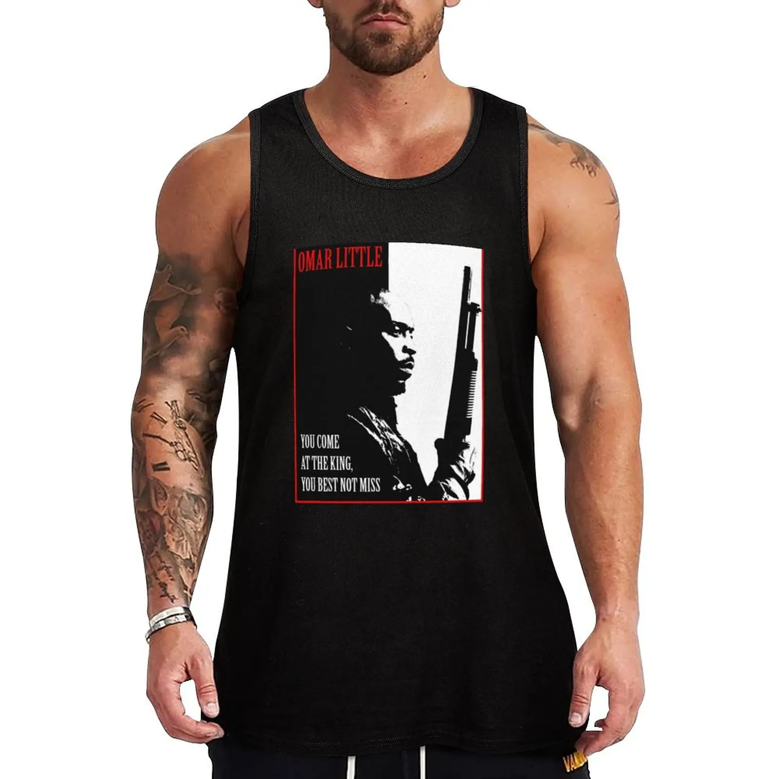

OMAR THE WIRE are the tone and Tank Top mens clothing quick-drying t-shirt Bodybuilding shirt