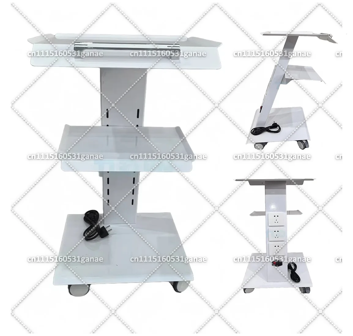 Medical Cart  Medical Dental Scanner Cart Trolley Stand Lab Equipment Silent Wheel Bracket Tray Holder