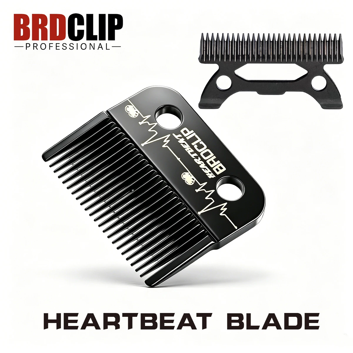 BRDCLIP Hair Clipper Ultra‑Sharp M390 Steel HEARTBEAT Replaceable Blade DLC Coated Barber Blade for V001 V‑003 Madeshow