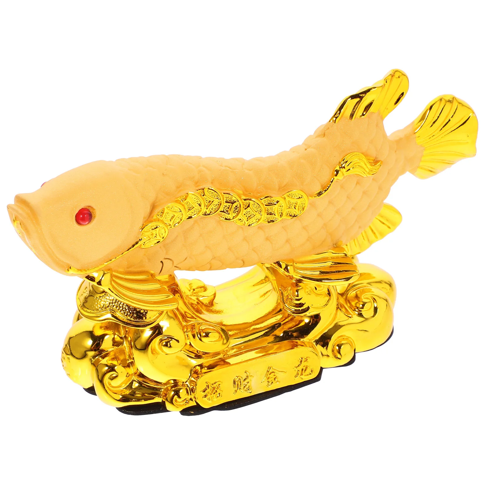 

Resin Fish Fengshui Statue Creative Car Interior Decor Lightweight Compact Size Spring Festival Present No Deform Fade