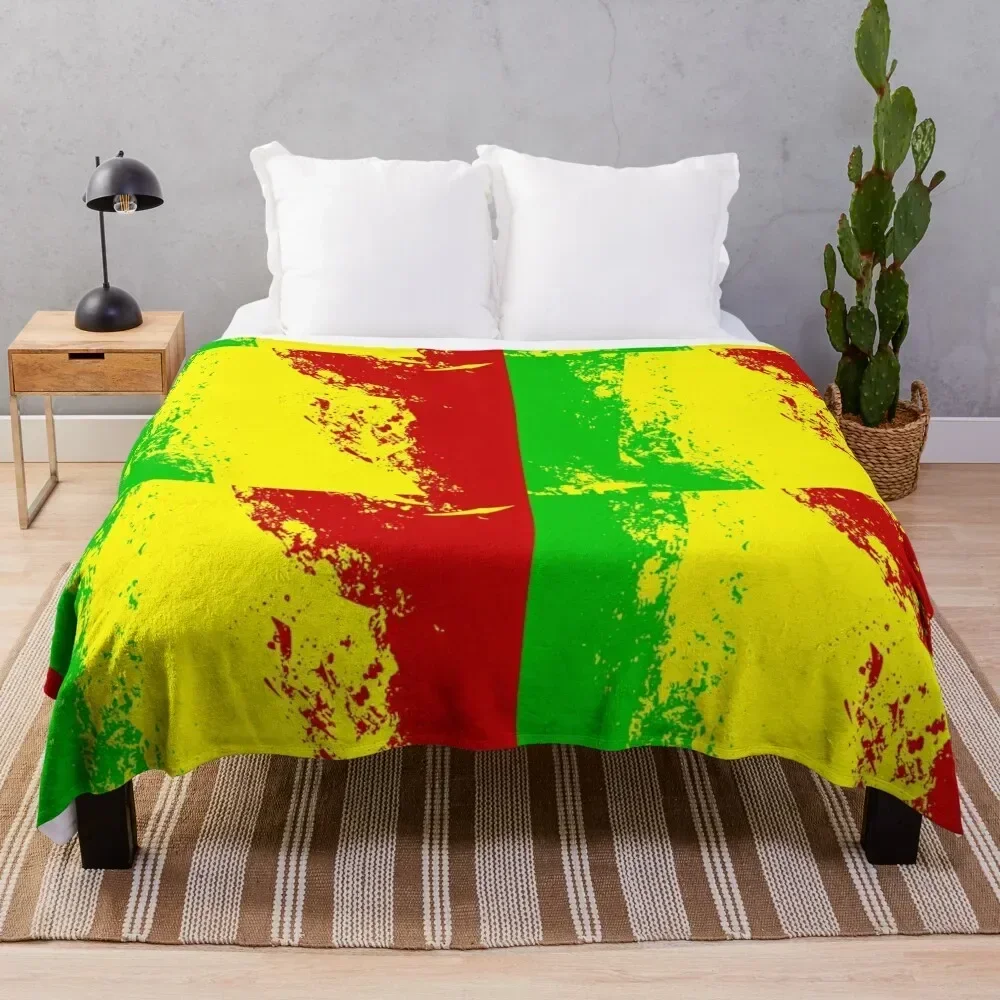 

Rastafarian colors.. Jah Jah. Jamaican.. Reggae design Throw Blanket Picnic heavy to sleep Blankets For Sofas Blankets