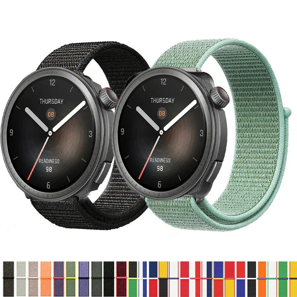 

22mm Nylon Loop Strap for Amazfit Balance Smartwatch Replacment Bracelet Sport Watchband Correa for Amazfit Balance Band