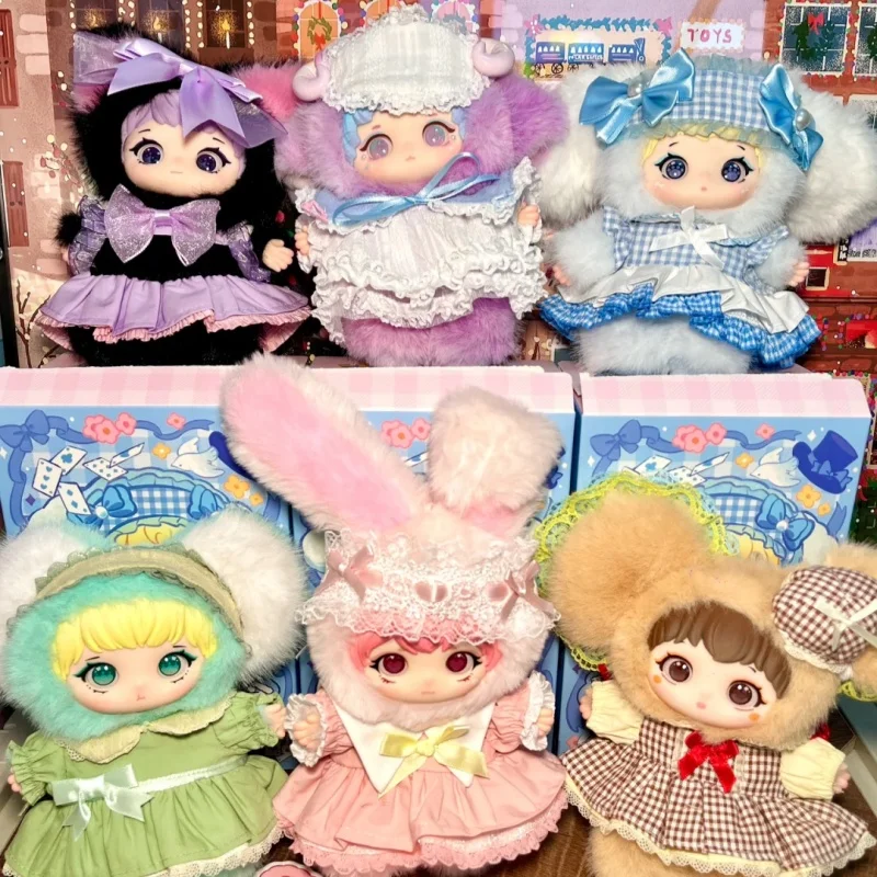 

New Genuine Pear Girl Tower Secret Realm Plush Blind Box Tea Break Party Doll Action Figures Decoration Birthday Gift For Girls