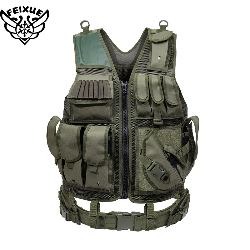 Multi-Pocket Swat Army Tactical Vest Jungle Combat Body Armor Vests Security Hunting Outdoor CS Game Airsoft Training Jacket