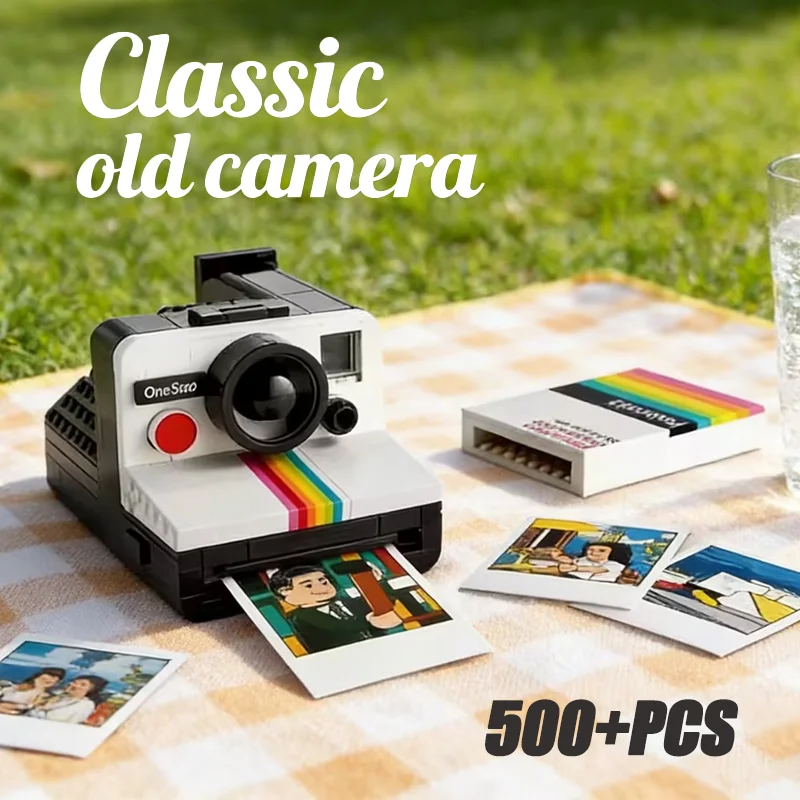 

Новая коллекционная модель камеры Polaroid SX-70 2026 года, конструктор-головоломка из 516 деталей, подарок на день рождения, игрушка